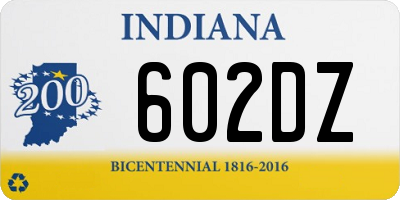 IN license plate 602DZ