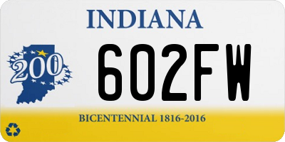 IN license plate 602FW