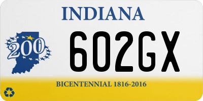 IN license plate 602GX