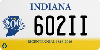 IN license plate 602II