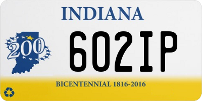 IN license plate 602IP