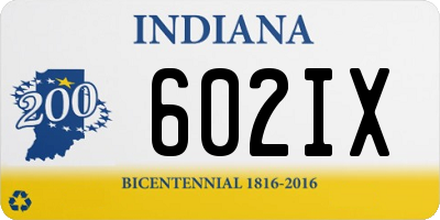 IN license plate 602IX