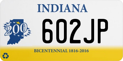 IN license plate 602JP