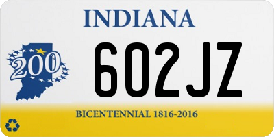 IN license plate 602JZ