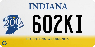 IN license plate 602KI