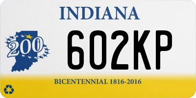 IN license plate 602KP