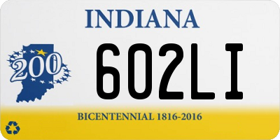 IN license plate 602LI