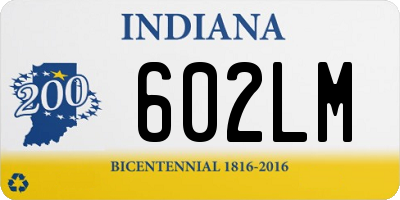 IN license plate 602LM