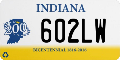 IN license plate 602LW