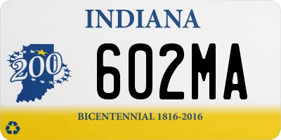 IN license plate 602MA