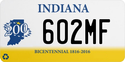 IN license plate 602MF