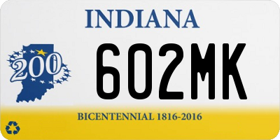 IN license plate 602MK