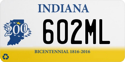 IN license plate 602ML