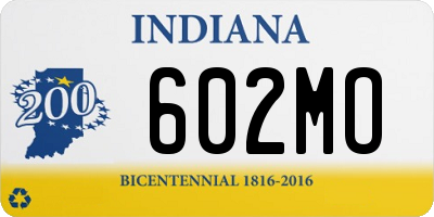 IN license plate 602MO