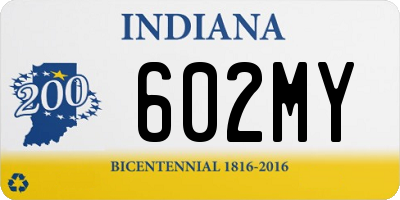 IN license plate 602MY