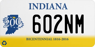 IN license plate 602NM