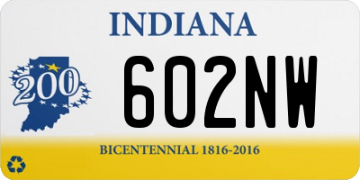 IN license plate 602NW