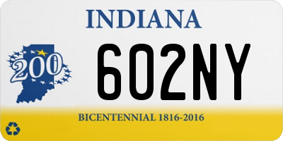 IN license plate 602NY