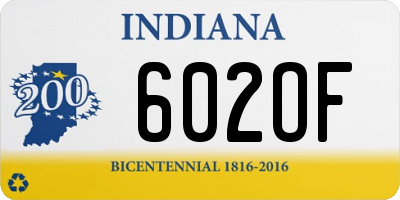 IN license plate 602OF