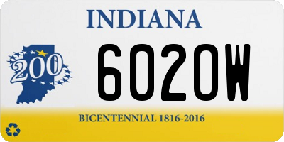 IN license plate 602OW