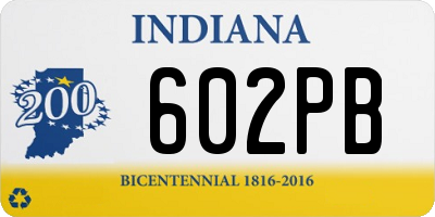 IN license plate 602PB