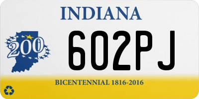 IN license plate 602PJ