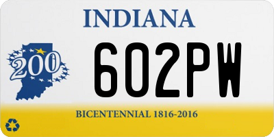 IN license plate 602PW