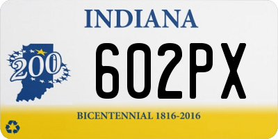 IN license plate 602PX