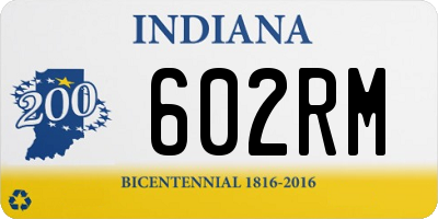 IN license plate 602RM