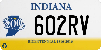 IN license plate 602RV