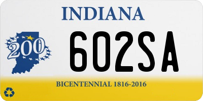 IN license plate 602SA