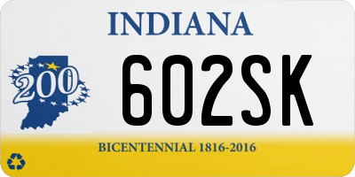 IN license plate 602SK