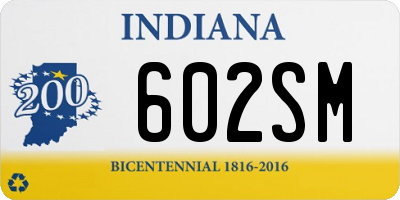 IN license plate 602SM