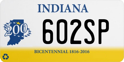 IN license plate 602SP