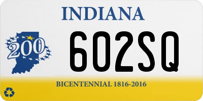 IN license plate 602SQ