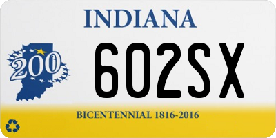 IN license plate 602SX