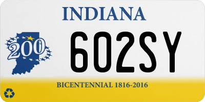 IN license plate 602SY