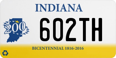 IN license plate 602TH