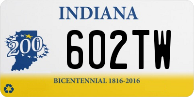 IN license plate 602TW