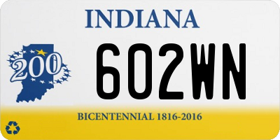 IN license plate 602WN