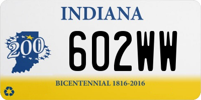 IN license plate 602WW