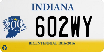 IN license plate 602WY