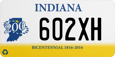 IN license plate 602XH