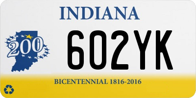 IN license plate 602YK