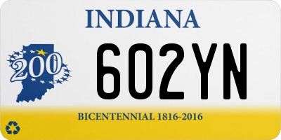 IN license plate 602YN