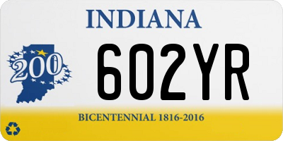 IN license plate 602YR