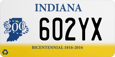 IN license plate 602YX