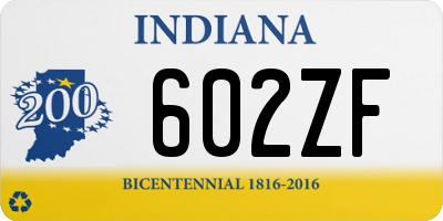 IN license plate 602ZF