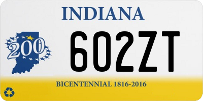 IN license plate 602ZT