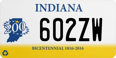 IN license plate 602ZW